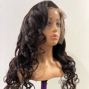 Elegant Brown Curly Hair Wig